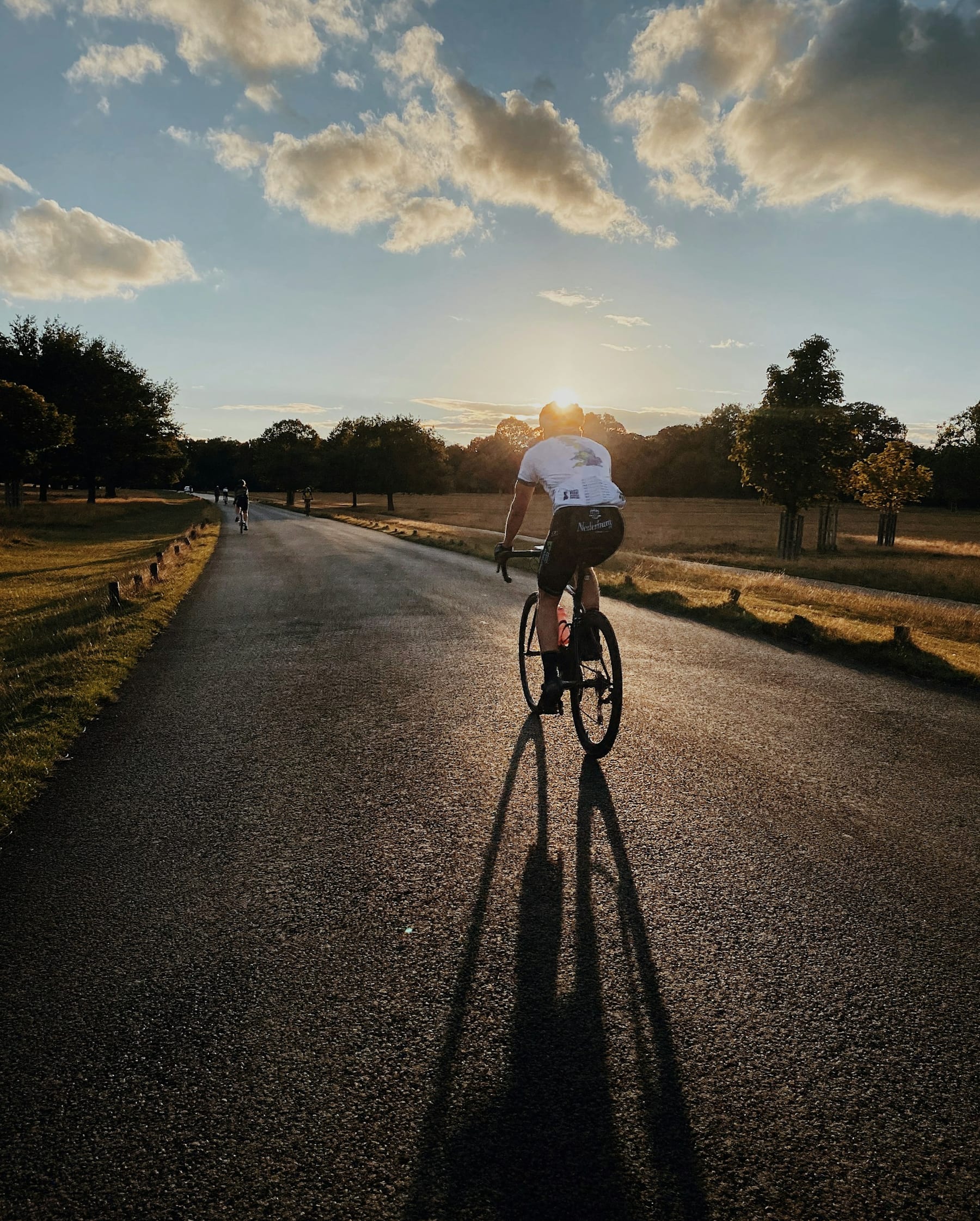 Ciclista en carretera de montaña
