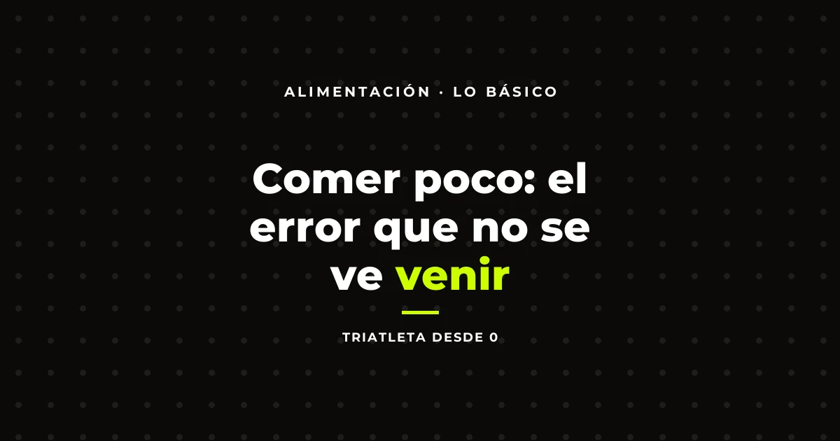 Comer poco: el error que no se ve venir