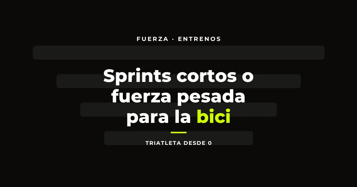 Sprints cortos o fuerza pesada para la bici